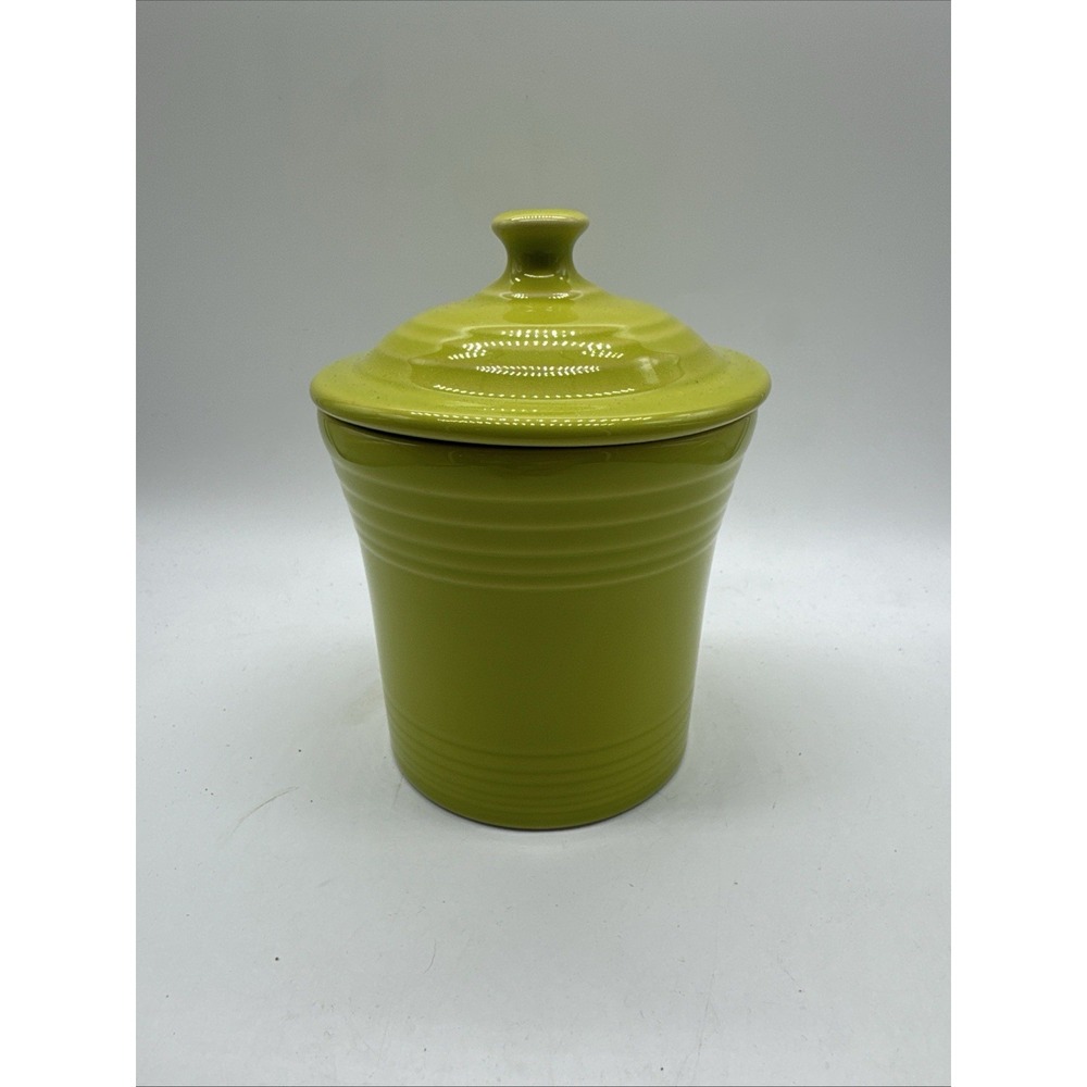 Fiesta Lemongrass Mini Canister & Lid  13 oz jam jar  RETIRED